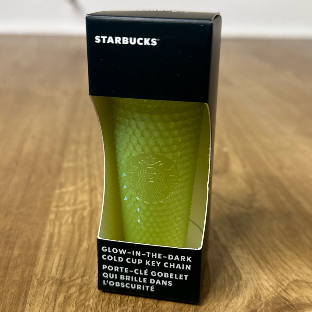Starbucks Lemongrass Studded Glow in the Dark Keychain Ornament - NEW IN BOX